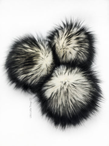 Iced Panda Faux Fur Pom