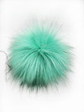 Mint Faux Fur Pom