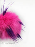 Pink & Purple Punk Faux Fur Pom