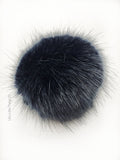 Deep Marine Faux Fur Pom