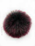 Black Cherry Faux Fur Pom