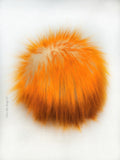 Iced Orange Faux Fur Pom