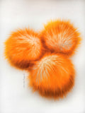Iced Orange Faux Fur Pom