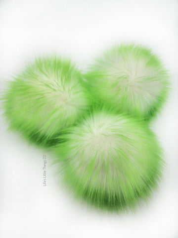 Iced Lime Faux Fur Pom