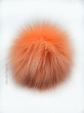 Electric Papaya Faux Fur Pom