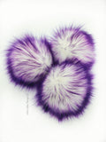 Iced Purple Faux Fur Pom