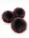 Black Cherry Faux Fur Pom