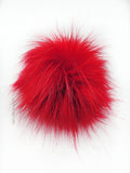 Fire Truck Faux Fur Pom
