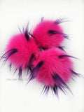 Pink & Purple Punk Faux Fur Pom