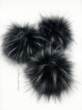 Coal Faux Fur Pom