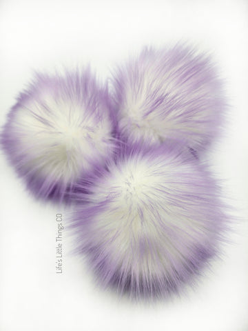 Iced Lilac Faux Fur Pom