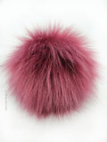 Rouge Faux Fur Pom
