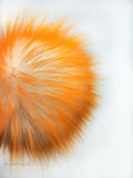 Iced Orange Faux Fur Pom