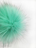 Mint Faux Fur Pom