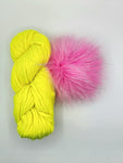 Neon Yellow + Carnation/Silver Sparkle Pom - Spuntaneous Bundle (30)