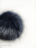 Deep Marine Faux Fur Pom