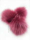 Rouge Faux Fur Pom