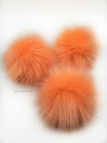 Electric Papaya Faux Fur Pom