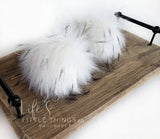 LIMITED-Snowy Owl Faux Fur Pom