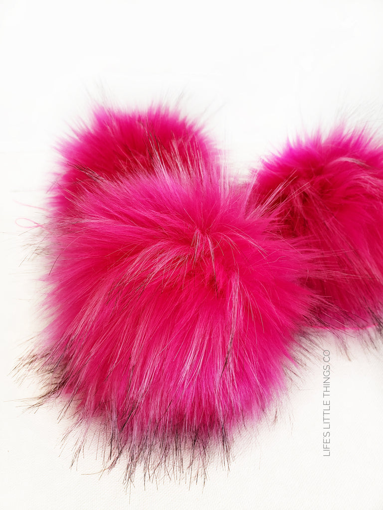Flamingo (Hot Pink) Faux Fur Pom Pom – Life's Little Things CO