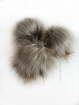 Oxford Pom *Grey {taupe tone} in color with brown tips *Long length fur (approximately 2-3") *Full look and soft feel