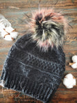 LIMITED Hibiscus Faux Fur Pom