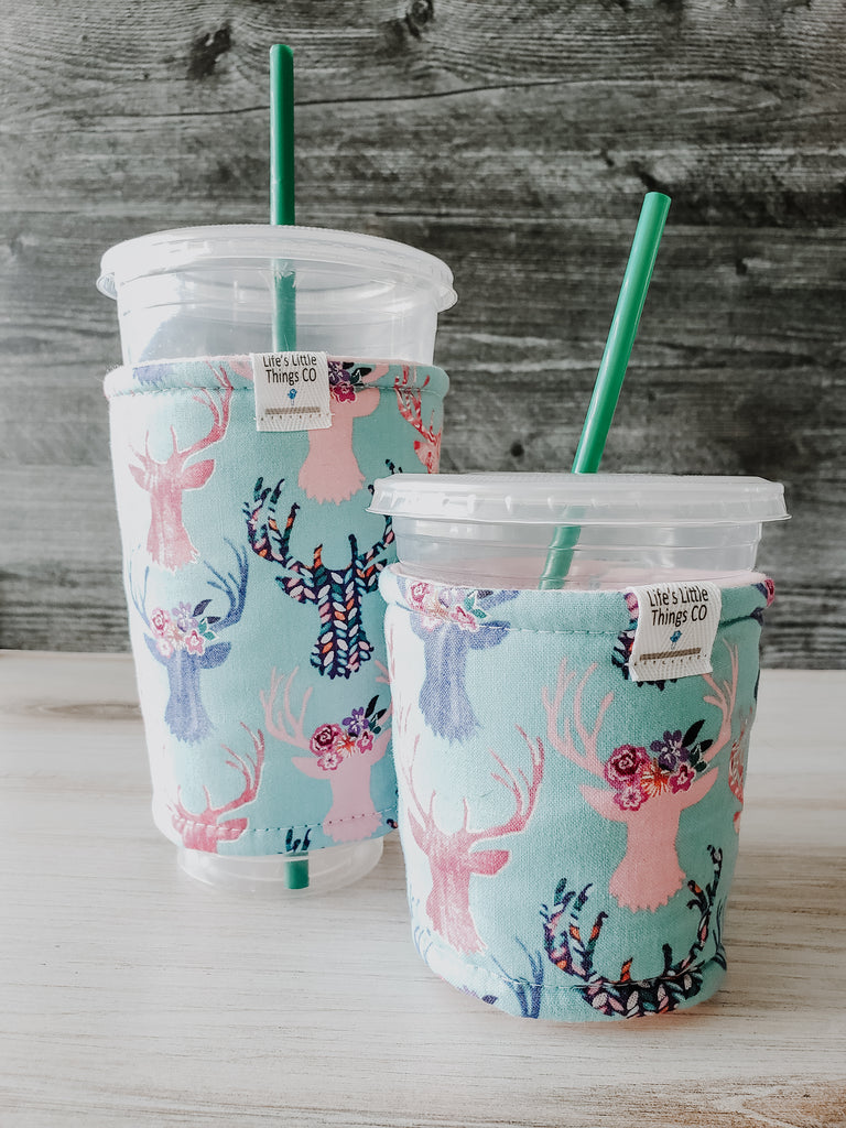 Floral Deer Iced Drink Snug – Life's Little Things CO