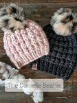 Deep Sea + Reflection Pom - Custom Luxury Beanie