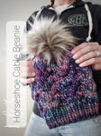 Cactus Flower + Kaliedoscope Pom - Custom Luxury Beanie