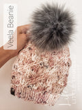 Deep Sea + Reflection Pom - Custom Luxury Beanie