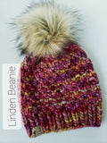 Acai + Golden Pom - Custom Luxury Beanie