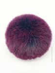 Plum Faux Fur Pom