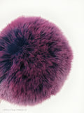 Plum Faux Fur Pom