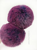 Plum Faux Fur Pom