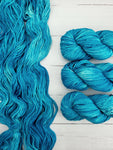 Shasta is a lighter-weight yarn with great durability.  With 100% superwash merino, this hand painted yarn is soft and provides your project with great stitch definition.  This yarn is exclusively spun for Baah Yarn.