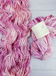 Super-soft, super-warm, super-quick: This super bulky Indie Dyed yarn makes luscious knits in superwash merino.  This is a single ply yarn that is hand-dyed in small batches in COLORADO from The Conifer Collective.