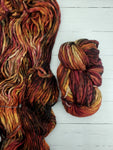 Super-soft, super-warm, super-quick: Logan makes luscious knits in superwash merino. This is a single ply yarn that is hand-dyed in small batches and is made in Canada.