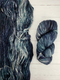Super-soft, super-warm, super-quick: Logan makes luscious knits in superwash merino. This is a single ply yarn that is hand-dyed in small batches and is made in Canada.