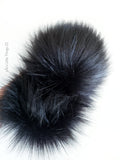 Lux Black Bear Faux Fur Pom