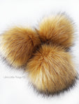 A fun, modern touch to your knitwear.  Make a STATEMENT with a faux fur poof.  Each pom is handmade with high quality faux fur (vegan). Price is for 1 Pumpkin Spice Faux Fur Pom Pom