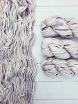 Sequoia makes luscious knits in superwash merino.  Super-soft, super-warm, super-quick.  This yarn is exclusively spun for Baah Yarns.  This yarn is comparable to the single ply 76yd skeins.