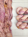 SUPER BULKY LITE 2.0 (SBL) from Indie Dyer, Threadhead Knits.  The perfect combination of merino wool and nylon with that little bit more yardage needed for those beanie projects.  This single ply yarn is hand-dyed in small batches.
