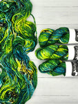 SUPER BULKY LITE (SBL) from Indie Dyer, Fainting Goat Fiber Co.  The perfect combination of merino wool and nylon with that little bit more yardage needed for those beanie projects.  This single ply yarn is hand-dyed in small batches.