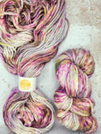 An EXCLUSIVE base for Life's Little Things CO ... SUPER BULKY from Indie Dyer, Knerd String.  This single ply yarn is hand-dyed in small batches.