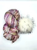 An EXCLUSIVE base for Life's Little Things CO ... SUPER BULKY from Indie Dyer, Knerd String.  This single ply yarn is hand-dyed in small batches.