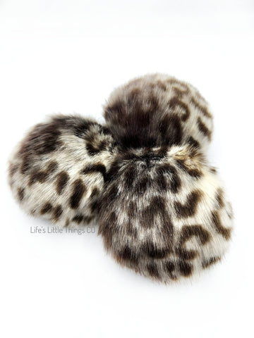 Leopard Faux Fur Pom