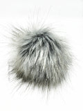 LIMITED Grey Silver Sparkle Faux Fur Pom